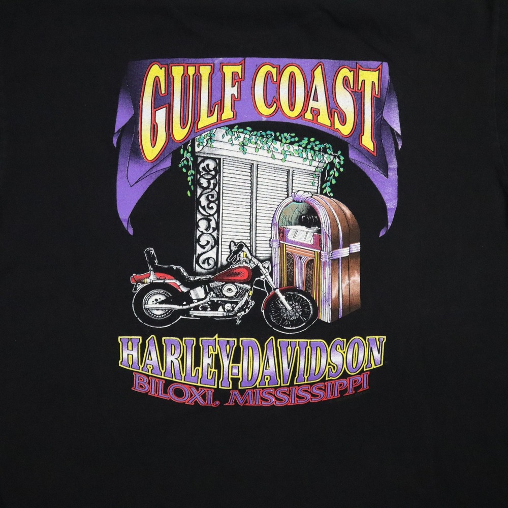Vintage 1993 Harley-Davidson Paul Smith Holoubek T-Shirt Biloxi Mississippi M - Picture 4 of 9